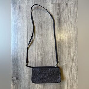 Mundi Black Italian Calfskin Purse Shoulder Crossbody Textured NWOT Night Out